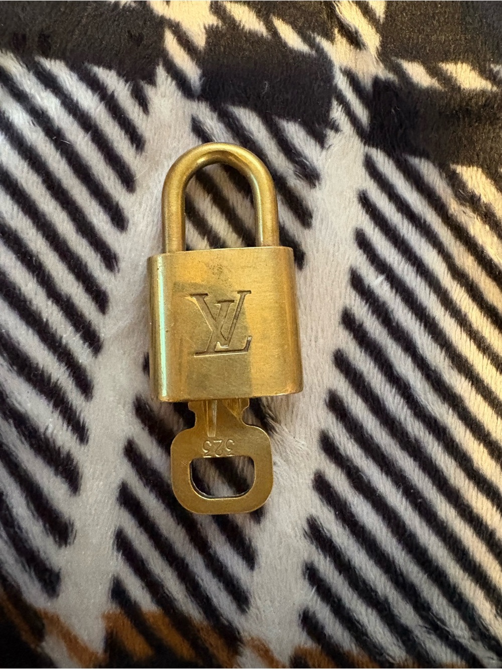 Louis Vuitton Brass-Tone Padlock with Key